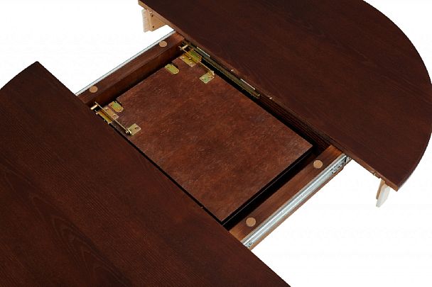 Стол деревянный раздвижной Вэлт D90(120)х90х76 Античный орех/Cлоновая кость - Вид 5