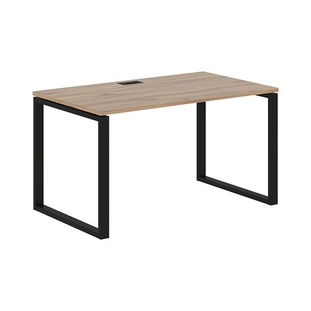 Стол прямой EQST 1380 Дуб Денвер светлый/Черный 1360х800х750 EDIS - Вид 1