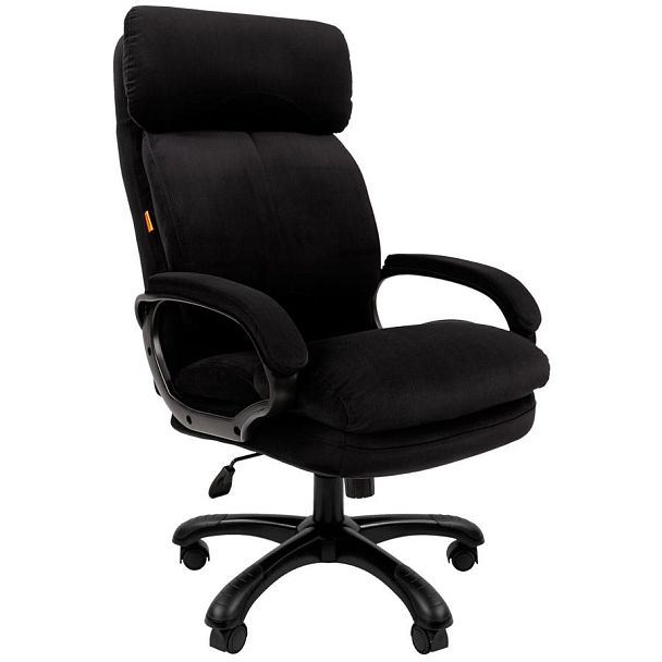 Кресло офисное CHAIRMAN СН 505, НАГРУЗКА до 150 кг, велюр, черное, 7127990 - Вид 2
