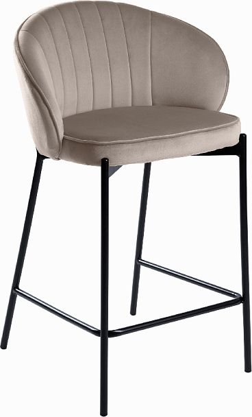 Комплект полубарных стульев Миэль серо-бежевый/черный, 3 шт. - Вид 3