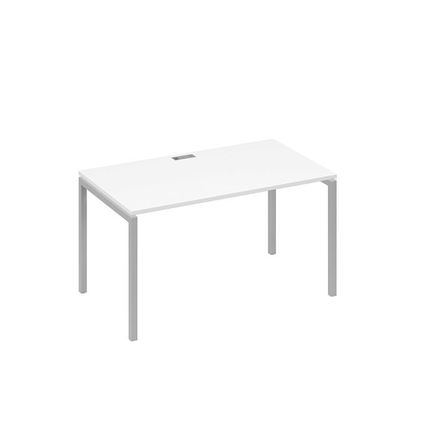 Стол письменный на металлокаркасе DUE A4 А4 Б2 024 БП белый премиум / металлокаркас серый - Вид 1