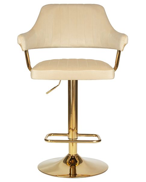 Стул барный DOBRIN CHARLY GOLD (бежевый велюр (MJ9-10)) - Вид 6