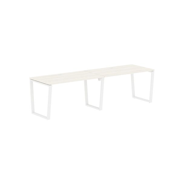 Стол 2-х местный EVWST 2780 Ясень Траун/Белый 2726х800х750 EDIS - Вид 1