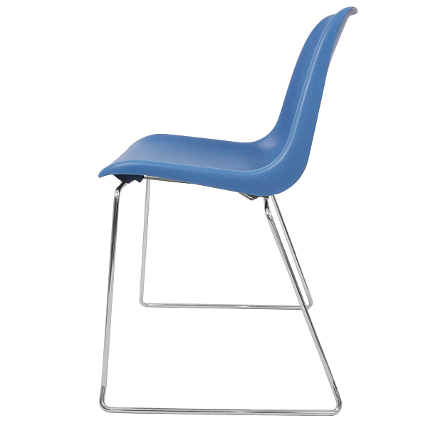 Стул Vicenza (пруток), каркас Хром, светло-синий, РП+ИК, стопируемый - Вид 2