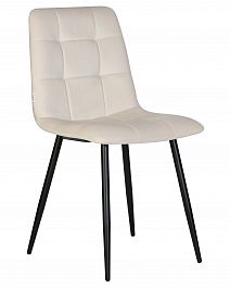 Стул обеденный DOBRIN CHILLY (Кремовый Holland 05, основание черное) - Фото предпросмотра