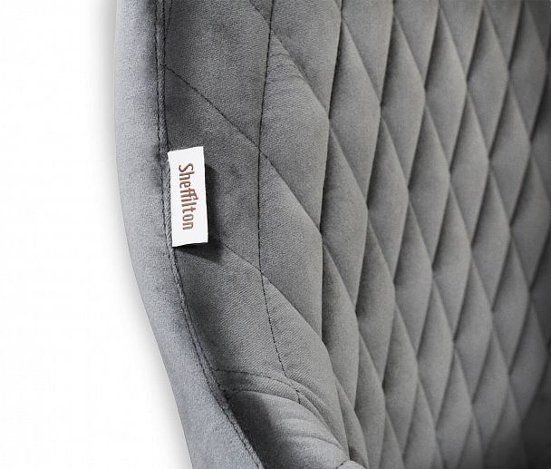 Стул полубарный Sheffilton SHT-ST38/S66-1 угольно-серый/черный муар - Вид 7