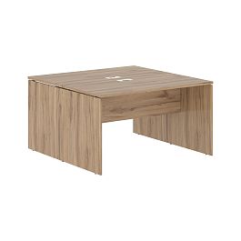 Стол двойной ED2ST 1367 Дуб Денвер светлый/Белый 1360х1346х750 EDIS - Фото предпросмотра