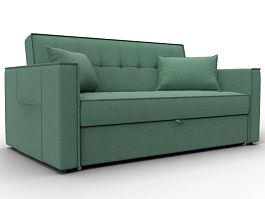 Диван прямой Лига-104 (140) Рогожка зеленый - Фото предпросмотра
