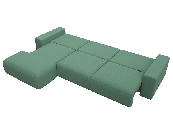 Диван угловой Лига-036 НПБ Классик Лонг левый угол Рогожка зеленый - Вид 10