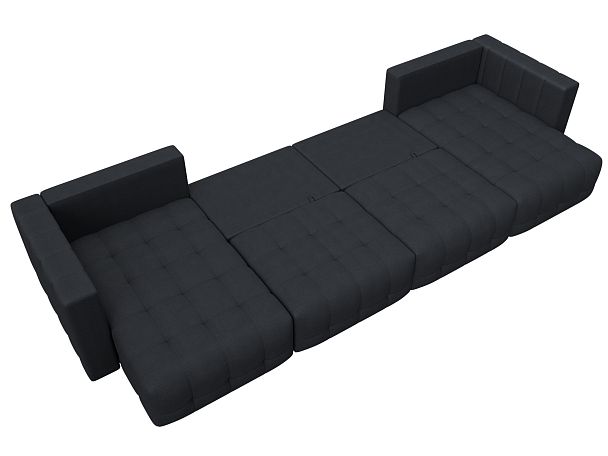 Диван П-образный Лига-052 НПБ Лонг Замша серый - Вид 9