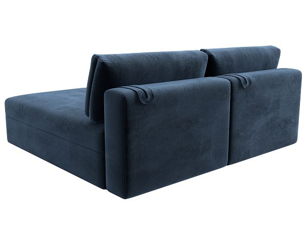 Диван угловой модульный Лига-060 НПБ угол универсальный Велюр синий - Вид 5