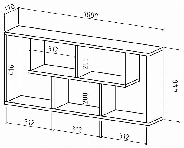 Полка навесная Лайт-24 - Вид 2