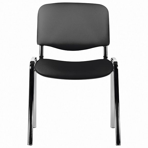 Стул STAFF "Iso Lite CF-008", хром, кожзам черный (Z-11), 532567, стопируемый - Вид 6