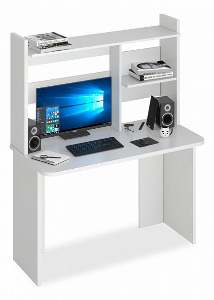 Стол компьютерный Домино Lite СКЛ-Прям120Р+НКЛ-120 Белый - Вид 1