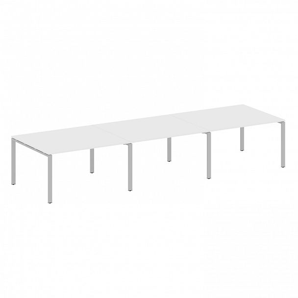 Стол для переговоров "Metal System" БП.ПРГ-3.3 белый/серый - Вид 1