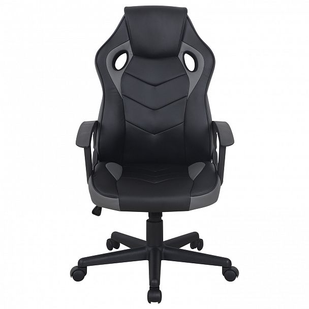 Кресло компьютерное BRABIX "Fighter GM-008", экокожа, черное/серое, 532507 - Вид 6