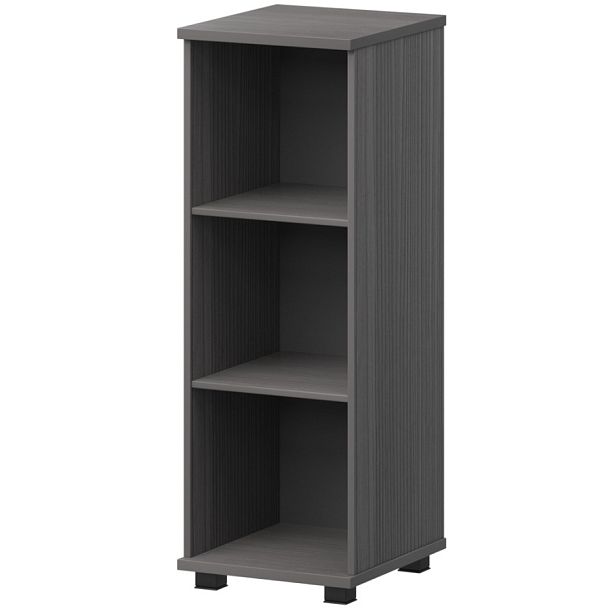 Стеллаж низкий узкий НТ-440.Ч Лиственница 396x442x1283 Аргентум - Вид 1