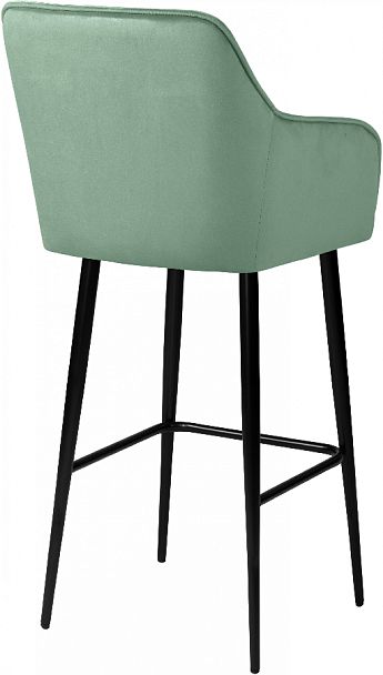 Барное поворотное кресло Мони К, Confetti aquamarine/черный - Вид 5