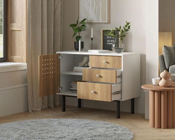 Комод с тремя ящиками и дверкой KOTO арт KT11 - Вид 2