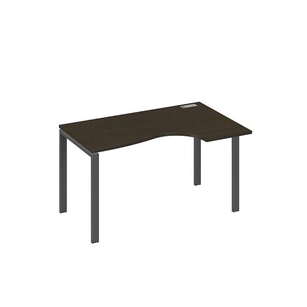 Стол эргономичный правый "Классика" на металлокаркасе UNO A4 А4 Б1 044 БП венге / металлокаркас антрацит - Вид 1