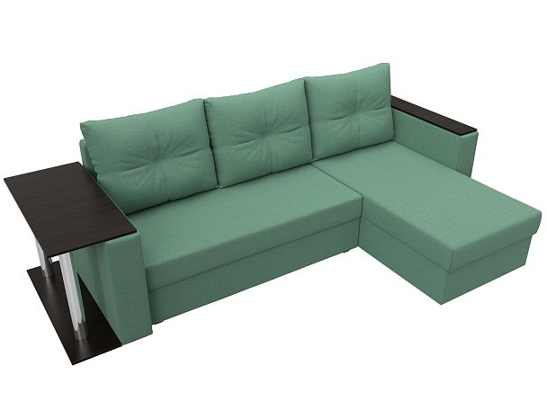 Диван угловой Атланта Лайт правый угол Рогожка зеленый - Вид 6