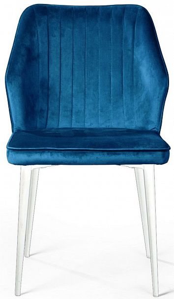 Стул Berg, бархат  синий 29 / белый конус - Вид 2