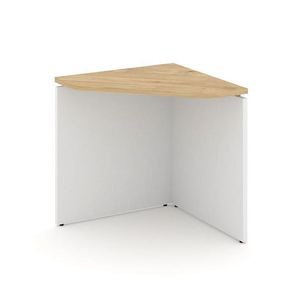 Стайл Проджект Угловой элемент стола SN-D.USP-011 Тиквуд Светлый/Белый/Металл Антрацит 700*700*750 - Вид 1