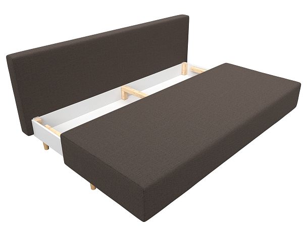 Диван прямой Лига-033 Рогожка коричневый - Вид 7