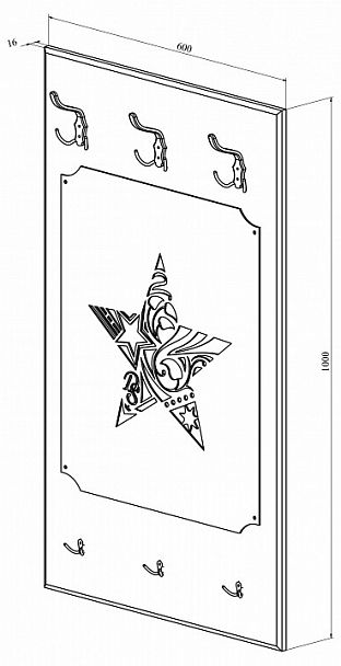 Вешалка настенная ДримСтар ДС-31 - Вид 3
