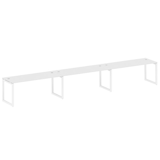 Metal System Quattro Р. ст. на 3 раб. места на О-образном м/к 50БО.СМ-3.5 Белый/Белый металл 5400*720*750 - Вид 1