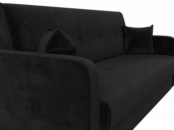 Диван книжка Надежда (полностью велюр черный) - Вид 4