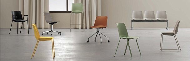 Стул Gemma каркас spoke base, серый - Вид 6