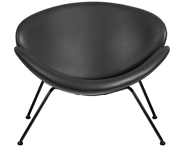 Кресло дизайнерское DOBRIN EMILY (черный винил YP16, черное основания) - Вид 6