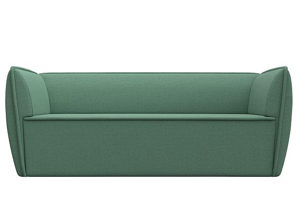 Диван кухонный прямой Бергамо 3-х местный Рогожка зеленый - Вид 2