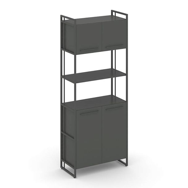 Rift Шкаф 5 ниш широкий RF.SS-53 Антрацит/Металл Антрацит 798*396*2010 - Вид 1