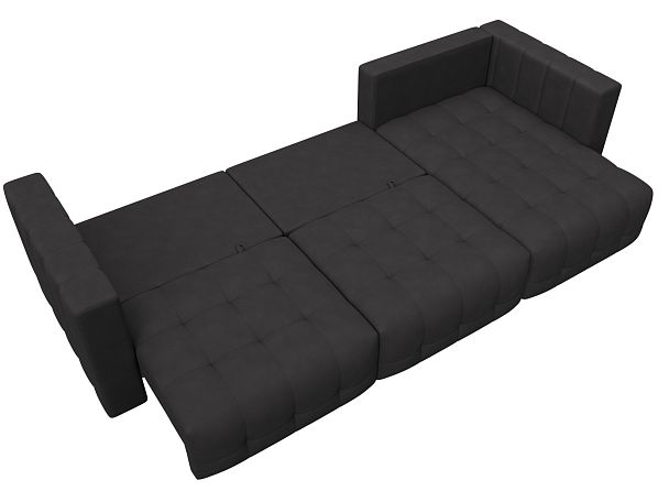 Диван угловой Лига-052 НПБ Лонг угол универсальный Замша коричневый - Вид 9