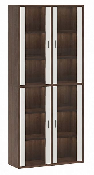 Шкаф-витрина Домино СУ(ш2в2)+4ФС Белый/Шамони - Вид 1