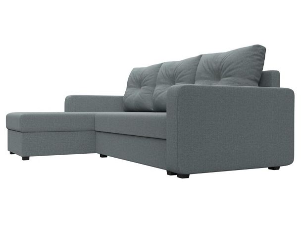 Диван угловой Ливерпуль Лайт левый угол Рогожка серый - Вид 3