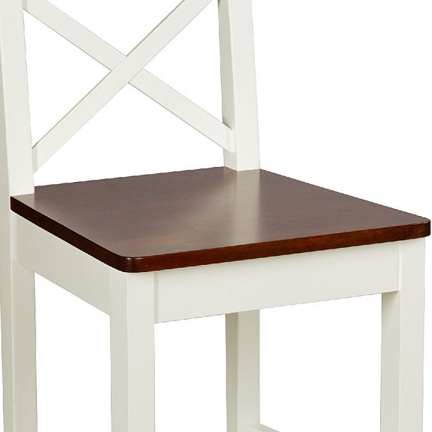 Комплект деревянных полубарных стульев с жестким сиденьем Бергольф Слоновая кость/Темный орех, 3 шт. - Вид 11