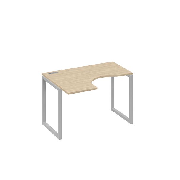 Стол эргономичный левый "Классика" на металлокаркасе QUATTRO A4 А4 Б4 031 БП дуб скандинавский / металлокаркас серый - Вид 1