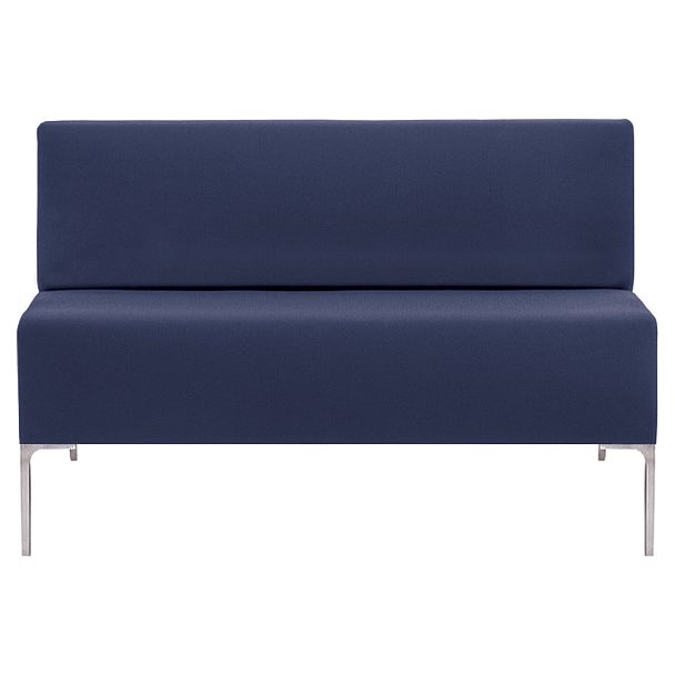 Диван мягкий двухместный "Хост" М-43, 1200х620х780 мм, без подлокотников, экокожа, темно-синий - Вид 3