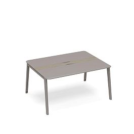 Стол для переговоров с кабель-каналом METAL Time metal ТМ М1 155 вяз либерти (корпус, столешница, топ) / мокко премиум (фасад) - Фото предпросмотра