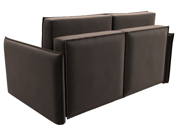 Диван прямой Либерти мини Велюр коричневый - Вид 6