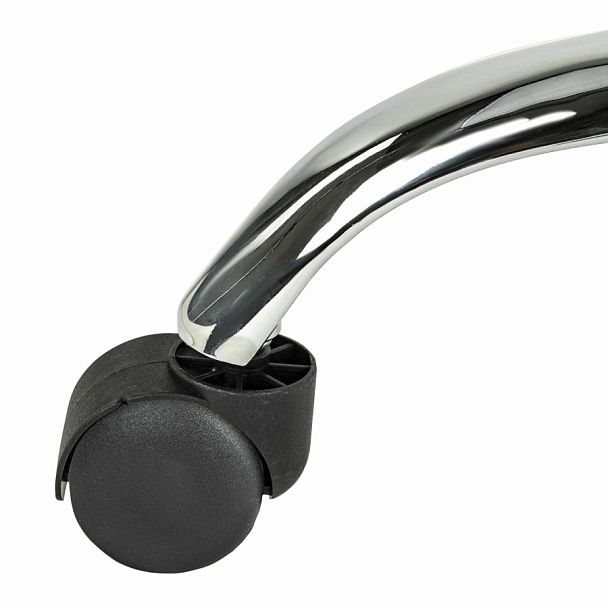 Кресло стул BRABIX "Eames MG-310 CH", хром, пластик черный, экокожа черная, 532925 - Вид 7