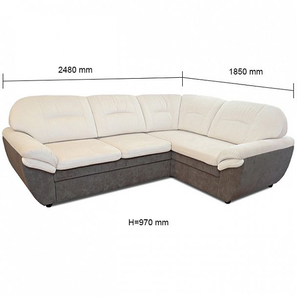 Угловой диван "Даллас" 2РУ-ОУБп кожа - Вид 10