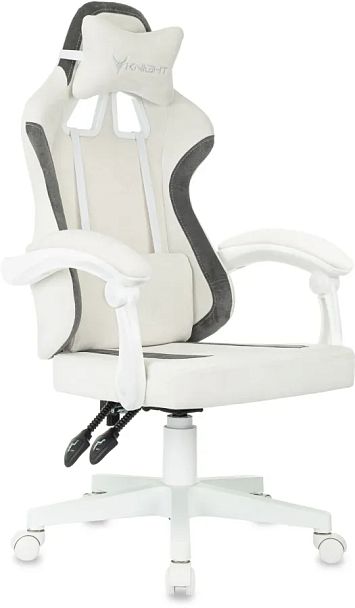 Кресло игровое Knight Wolf WH молочный/серый крестов. пластик пластик белый - Вид 1