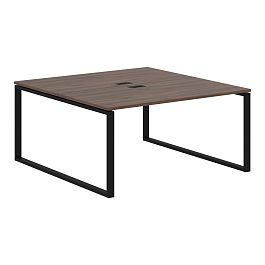 Стол 2-х местный EQWST 1516 Дуб Денвер тёмный/Черный 1560х1606х750 EDIS - Фото предпросмотра