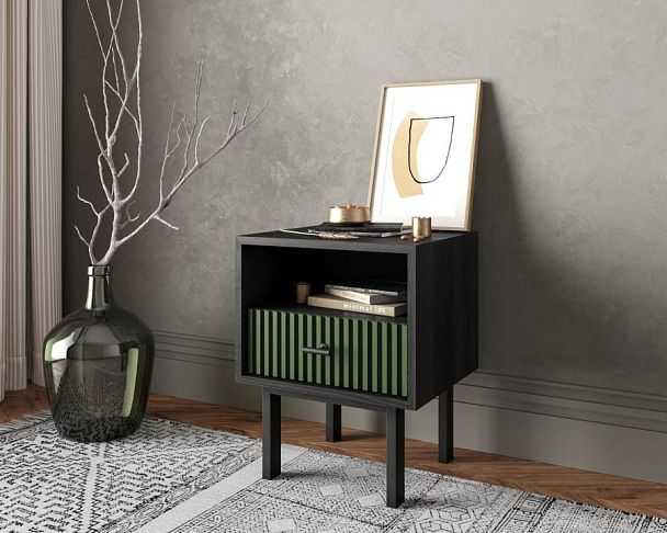 Тумбочка с нижним ящиком Emerson арт EM17/green/L - Вид 3