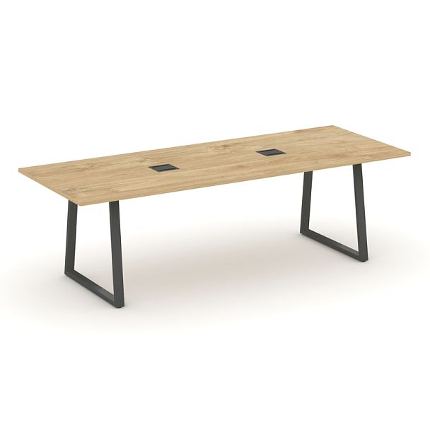 Style Project Direct Direct Стол переговорный SN-6T1.SPRG-258 Тиквуд Светлый/Металл Антрацит 2580*980*750 - Вид 1