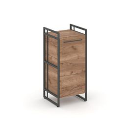 Rift Шкаф 2 ниши узкий RF.SU-21 (R) Дуб Табак/Металл Антрацит 420*396*924 - Фото предпросмотра